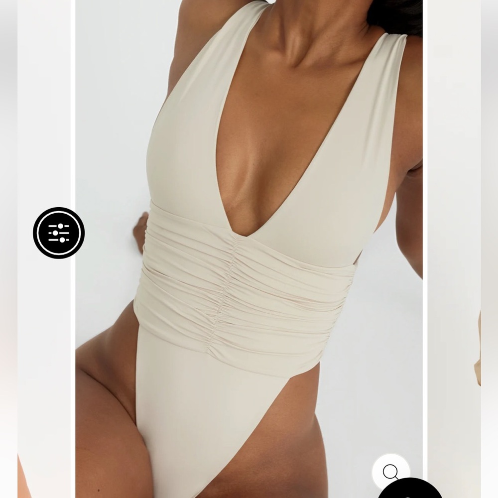Riot swim echo one piece, coconut, S, NWOT